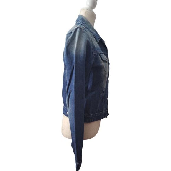 Diesel Kimti Y2k Women's Made In Italy Denim Blue Jean Jacket Long Sleeves Large - Picture 4 of 7